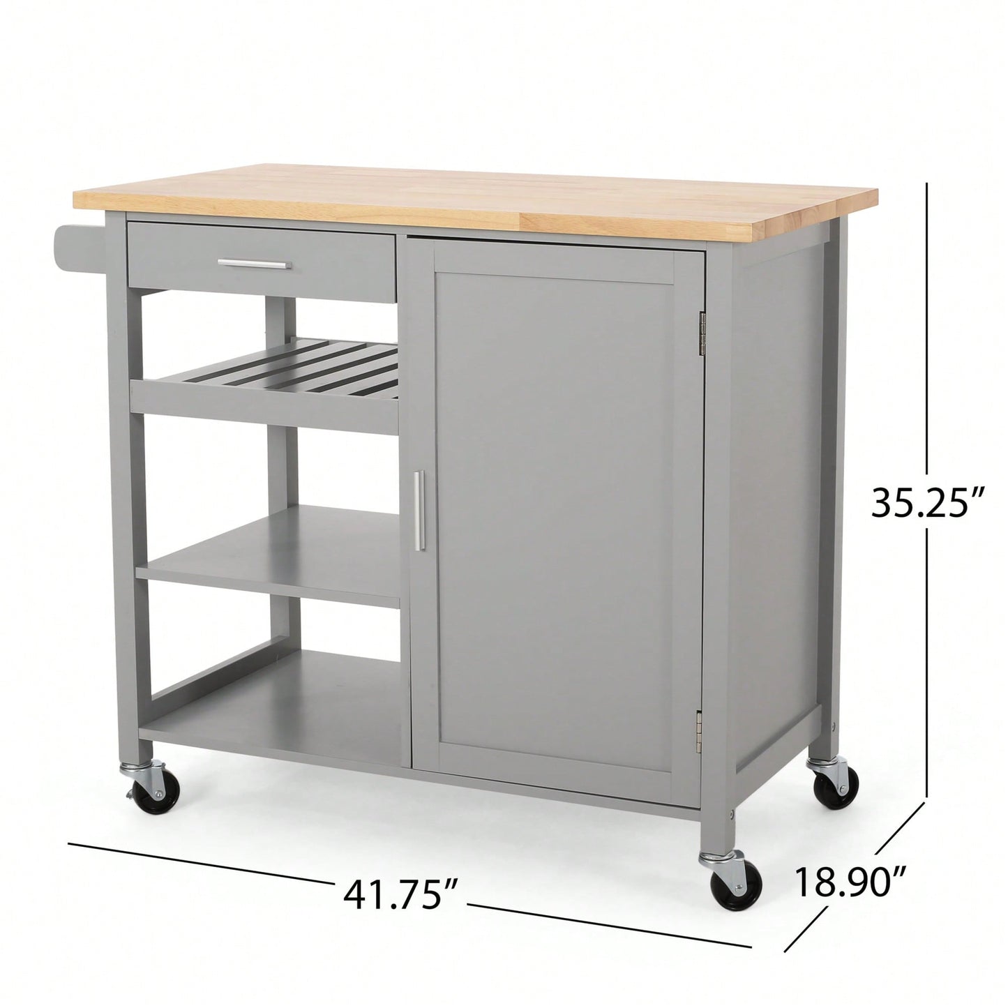 Versatile Rolling Kitchen Cart With Storage And Adjustable Shelves For Dining And Cooking Needs