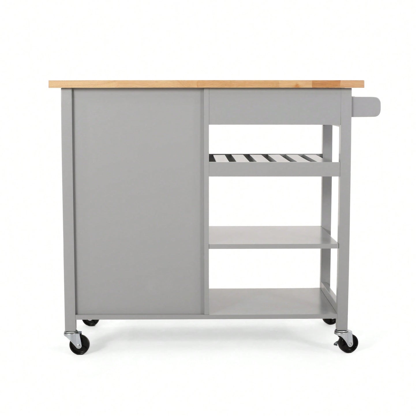 Versatile Rolling Kitchen Cart With Storage And Adjustable Shelves For Dining And Cooking Needs