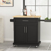 Versatile Rolling Kitchen Cart With Storage And Adjustable Shelves For Dining And Cooking Needs