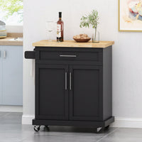 Versatile Rolling Kitchen Cart With Storage And Adjustable Shelves For Dining And Cooking Needs