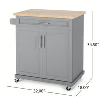 Versatile Rolling Kitchen Cart With Storage And Adjustable Shelves For Dining And Cooking Needs