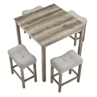 Industrial 5 Piece Dining Table And Chairs Set For Living Room Dining Room Game Room