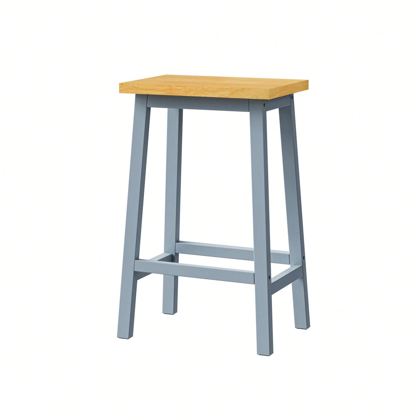 Solid Wood Bar Stools Set Of 2 25.6 Inch Tall Kitchen Counter Chairs With Footrests Farmhouse Style For Dining Room And Kitchen Black Finish