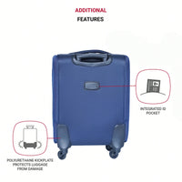 Compact 20 Inch Black Suitcase For Travel With Spinner Wheels And Expandable Design