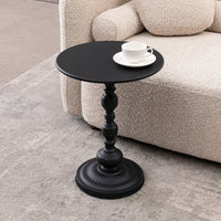 Vintage Round Metal Accent Table For Small Spaces Living Room Bedroom Sofa Nightstand