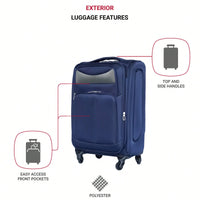 24 Inch Black Hard Shell Suitcase With Spinner Wheels And Expandable Design For Travel