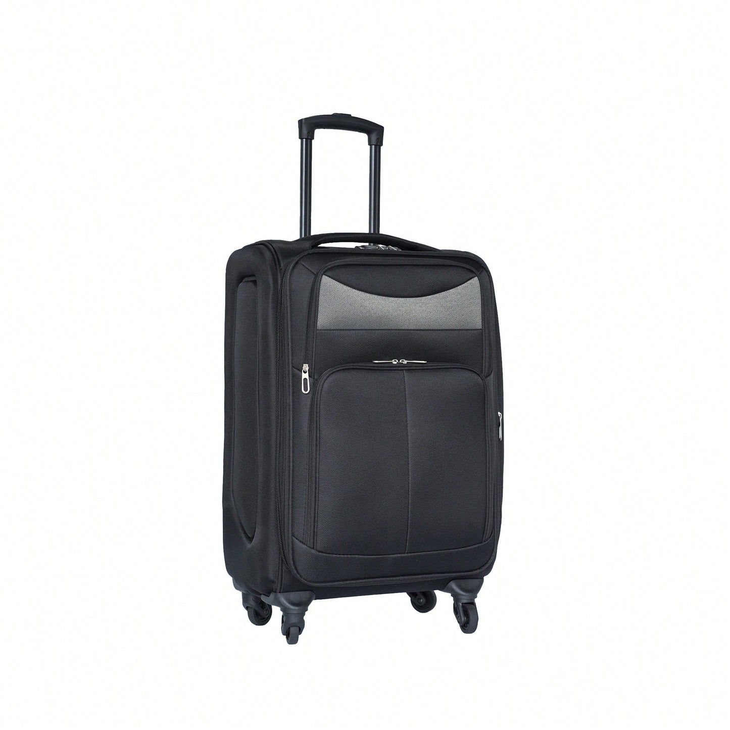 24 Inch Black Hard Shell Suitcase With Spinner Wheels And Expandable Design For Travel