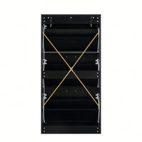 Modern White Slender Shoe Cabinet With 3 Upside Down Drawers For Corridor Bedroom Or Living Room Entrance