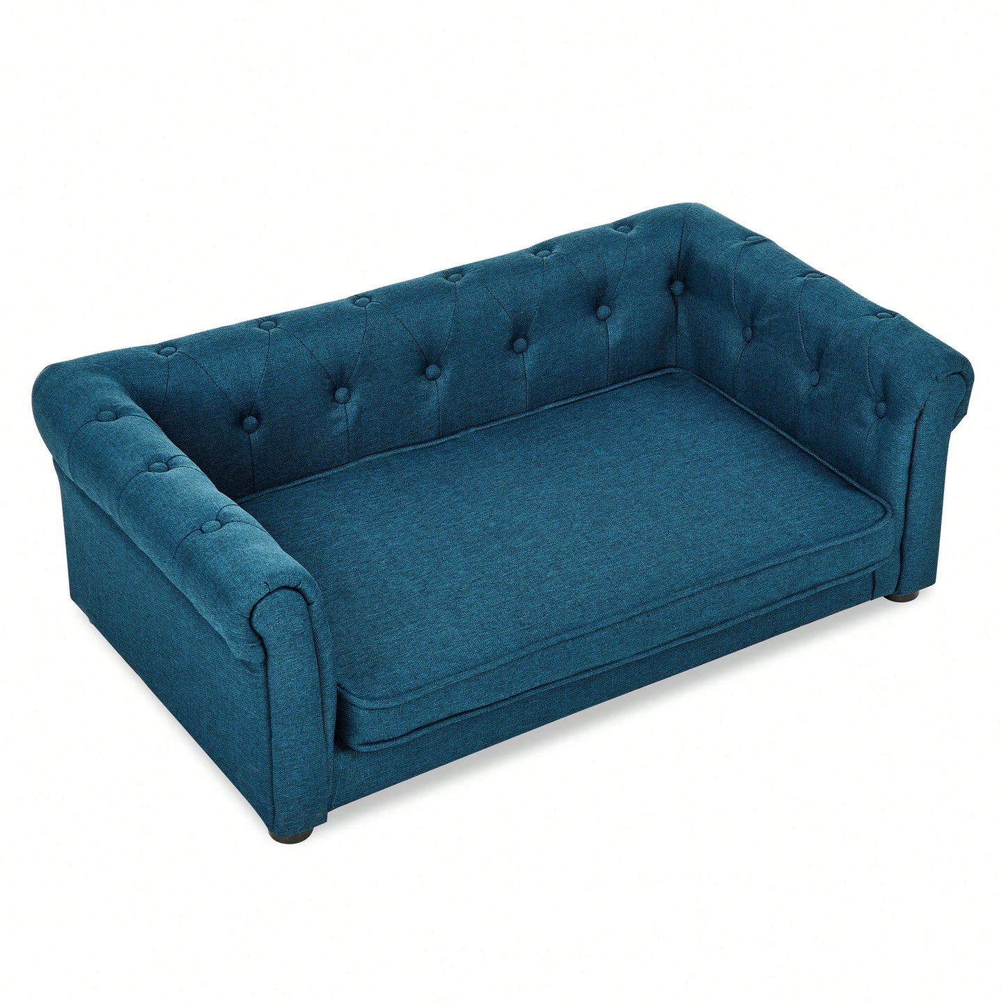 Stylish Elevated Dog Sofa Bed For Medium And Large Dogs, Durable And Comfortable Pet Couch In Blue