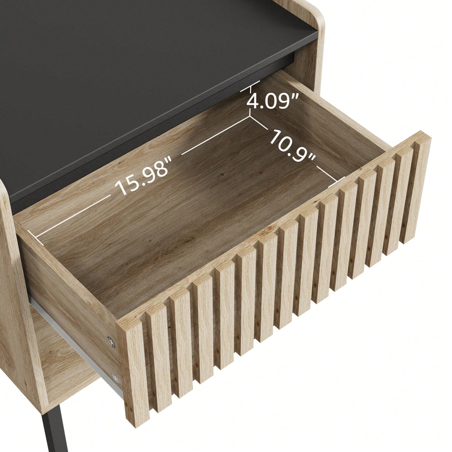 Modern Minimalist Bedside Cabinet Set With Quick Assembly Vertical Stripe Design And Iron Legs For Contemporary Homes