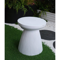 Modern Heavy Duty Faux Terrazzo Accent Table 18.1 H Sturdy Indoor Outdoor Decorative Garden End Table Plant Side Table