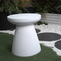 Modern Heavy Duty Faux Terrazzo Accent Table 18.1 H Sturdy Indoor Outdoor Decorative Garden End Table Plant Side Table