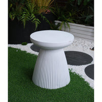 Modern Heavy Duty Faux Terrazzo Accent Table 18.1 H Sturdy Indoor Outdoor Decorative Garden End Table Plant Side Table