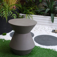 Modern Heavy Duty Faux Terrazzo Accent Table 18.1" H Decorative Garden Corner Side Table For Indoor Outdoor Use