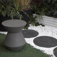 Modern Heavy Duty Faux Terrazzo Accent Table 18.1" H Decorative Garden Corner Side Table For Indoor Outdoor Use