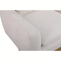 Teddy Fabric 360-Degree Swivel Accent Chair For Stylish Living Room Decor White
