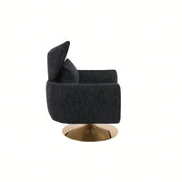 Teddy Fabric 360-Degree Swivel Accent Chair For Stylish Living Room Decor White
