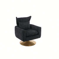 Teddy Fabric 360-Degree Swivel Accent Chair For Stylish Living Room Decor White