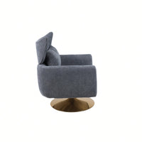 Teddy Fabric 360-Degree Swivel Accent Chair For Stylish Living Room Decor White