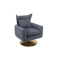 Teddy Fabric 360-Degree Swivel Accent Chair For Stylish Living Room Decor White