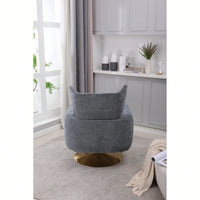 Teddy Fabric 360-Degree Swivel Accent Chair For Stylish Living Room Decor White