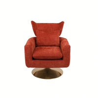 Teddy Fabric 360-Degree Swivel Accent Chair For Stylish Living Room Decor White