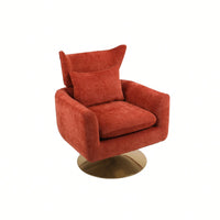 Teddy Fabric 360-Degree Swivel Accent Chair For Stylish Living Room Decor White