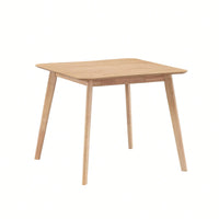 35.43 Inch Space-Saving Wooden Dining Table For 4, Modern Square Kitchen Table For Living Room, Apartment, And Restaurant, Black Finish