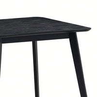 35.43 Inch Space-Saving Wooden Dining Table For 4, Modern Square Kitchen Table For Living Room, Apartment, And Restaurant, Black Finish