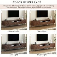 Mid Century Modern TV Stand for TVs Up to 85 Inches with 2 Drawers Stylish Media Console Table for Living Room Bedroom Home Theatre