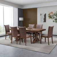 Set Of 2 Modern Fabric Upholstered Dining Chairs Mid Century Open Back Wooden Side Chairs For Kitchen Living Room Restaurant