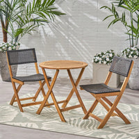 Stylish Outdoor Bistro Set With 2 Chairs And 1 Table For Patio Dining