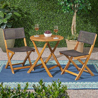 Stylish Outdoor Bistro Set With 2 Chairs And 1 Table For Patio Dining