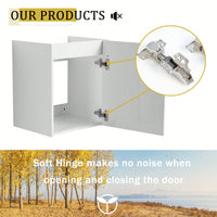 Compact Wall-Mounted Bathroom Vanity With Ceramic Sink And Soft-Close Cabinet Door For Small Spaces