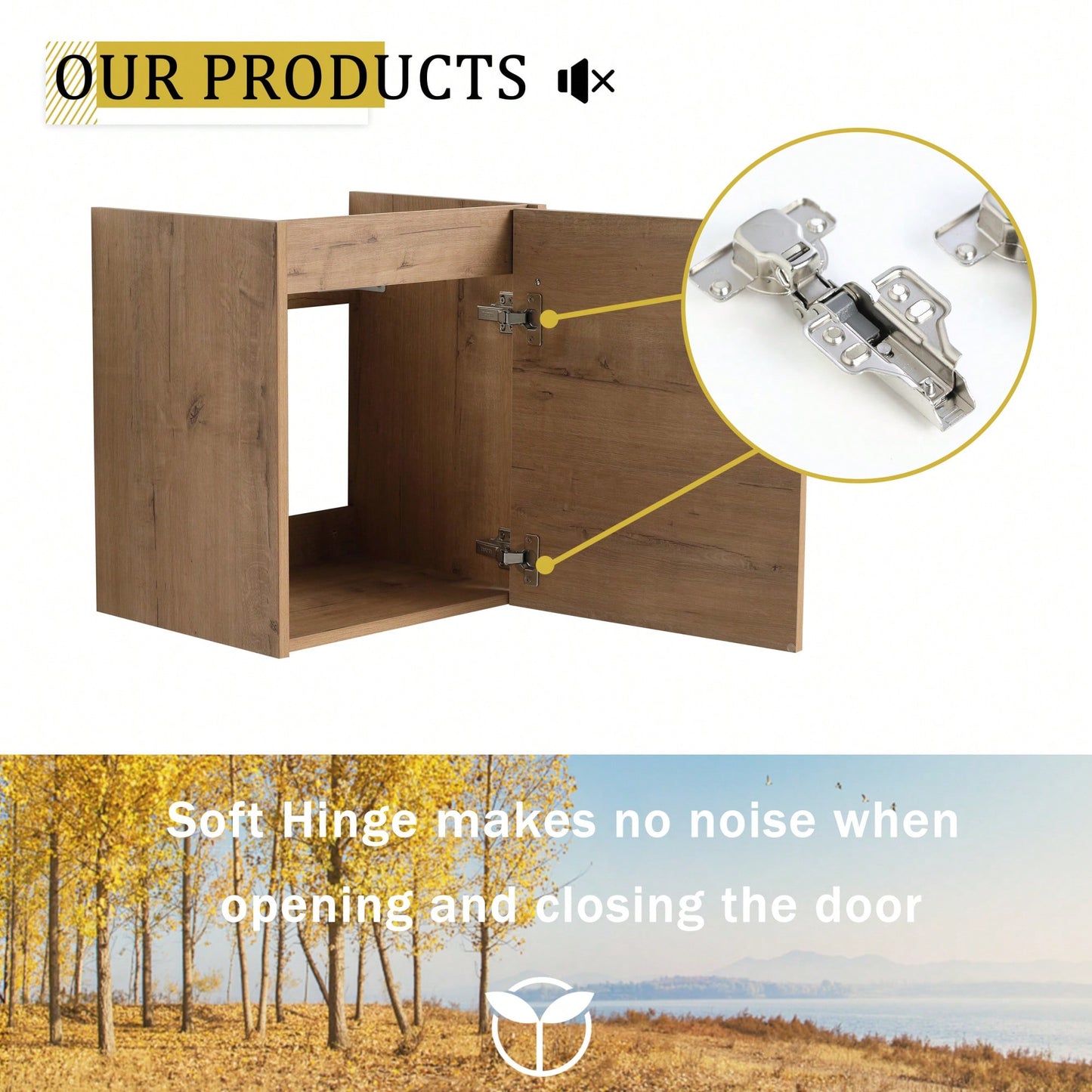 Compact Wall-Mounted Bathroom Vanity With Ceramic Sink And Soft-Close Cabinet Door For Small Spaces