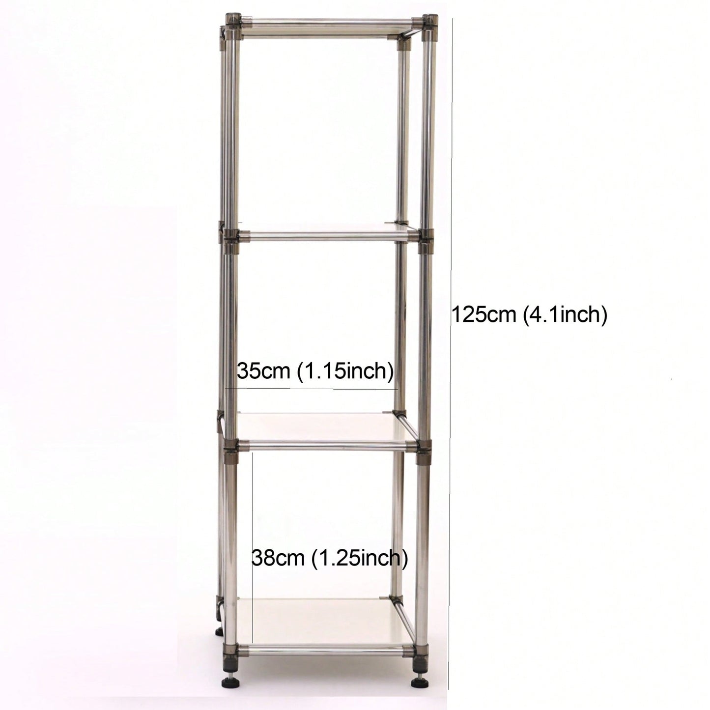 Heavy Duty 4-Tier Stainless Steel Storage Shelving Unit 100lbs Per Shelf For Indoor Outdoor Organization Modular Rack Extremely Durable