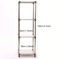 Heavy Duty 4-Tier Stainless Steel Storage Shelving Unit 100lbs Per Shelf For Indoor Outdoor Organization Modular Rack Extremely Durable