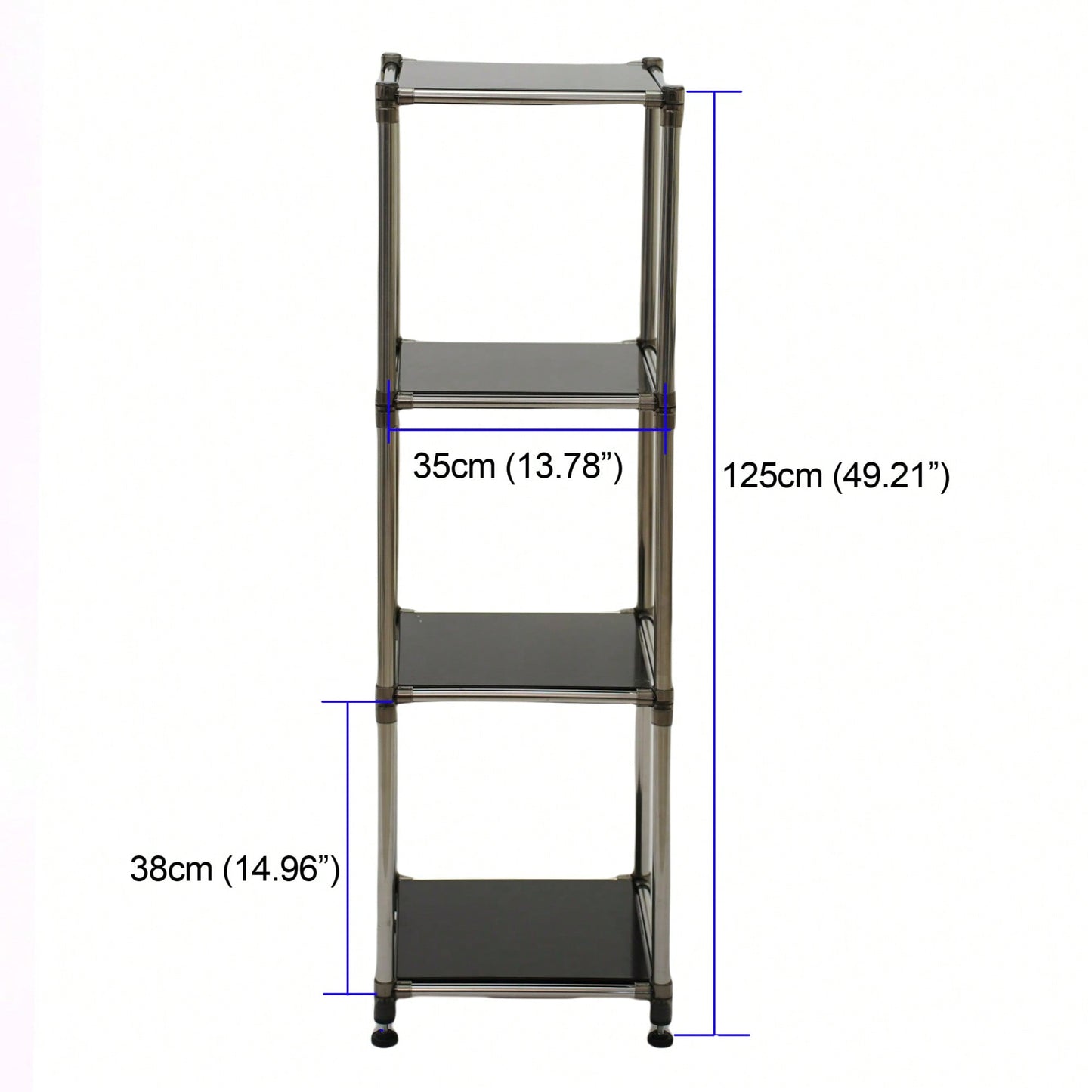 Heavy Duty 4-Tier Stainless Steel Storage Shelving Unit 100lbs Per Shelf For Indoor Outdoor Organization Modular Rack Extremely Durable