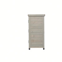 Outdoor Potting Bench With Storage Cabinet And Metal Top For Garden Patio Workstation