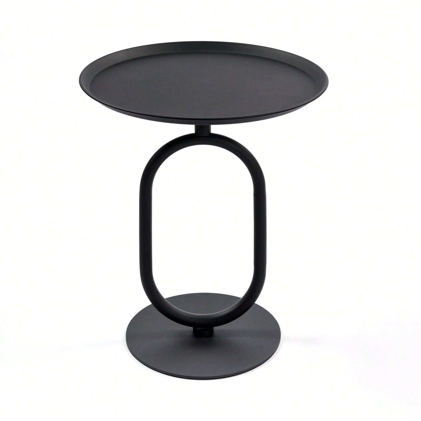 Lantern-Shaped Small Round Metal End Table For Living Room Corners Modern Accent Pedestal Table 21.3 Inch Height Ideal For Small Spaces