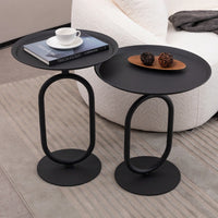 Lantern-Shaped Small Round Metal End Table For Living Room Corners Modern Accent Pedestal Table 21.3 Inch Height Ideal For Small Spaces