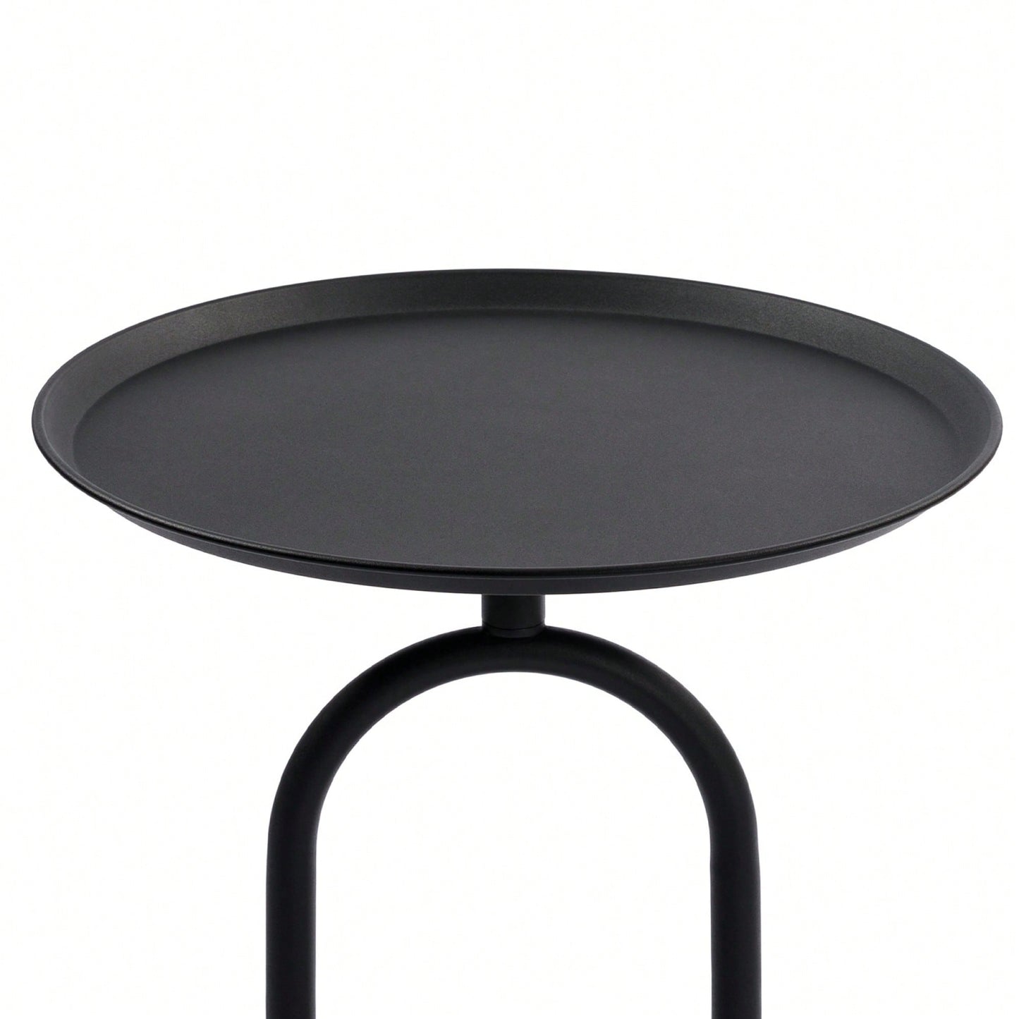 Lantern-Shaped Small Round Metal End Table For Living Room Corners Modern Accent Pedestal Table 21.3 Inch Height Ideal For Small Spaces