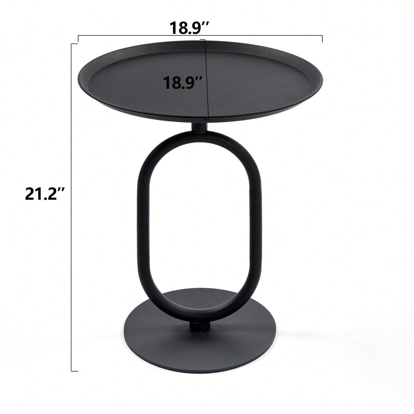 Lantern-Shaped Small Round Metal End Table For Living Room Corners Modern Accent Pedestal Table 21.3 Inch Height Ideal For Small Spaces