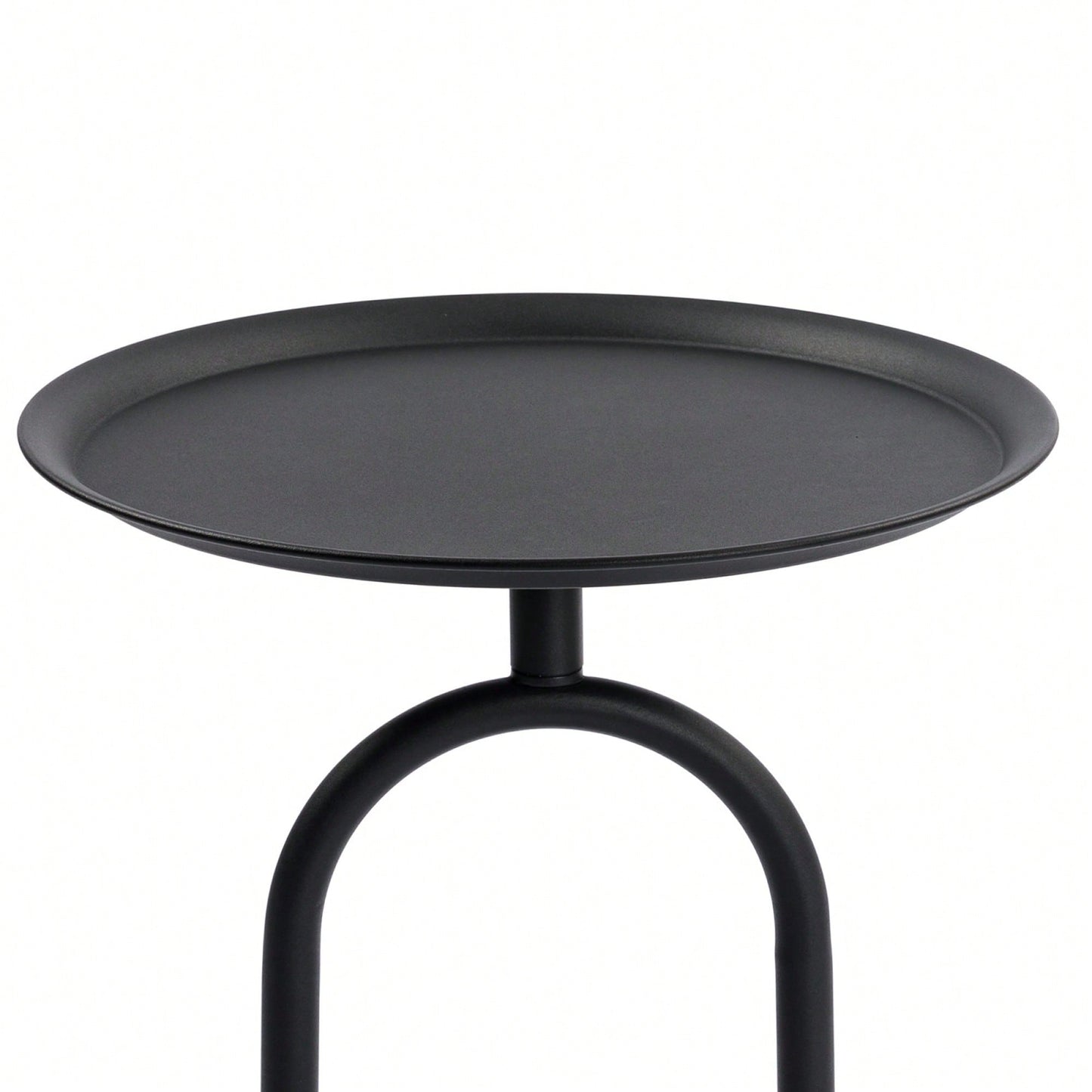 Lantern-Inspired Metal Accent Table For Small Spaces 24 Inch Height Modern Round Side Table For Living Room Corners And Cocktail Use