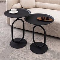 Lantern-Inspired Metal Accent Table For Small Spaces 24 Inch Height Modern Round Side Table For Living Room Corners And Cocktail Use