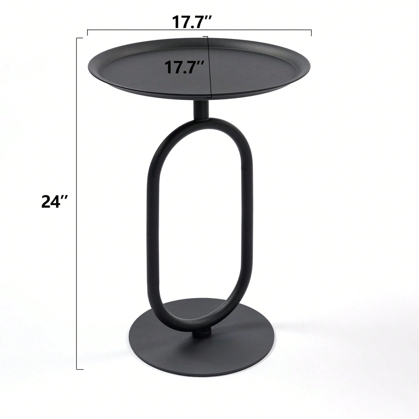 Lantern-Inspired Metal Accent Table For Small Spaces 24 Inch Height Modern Round Side Table For Living Room Corners And Cocktail Use