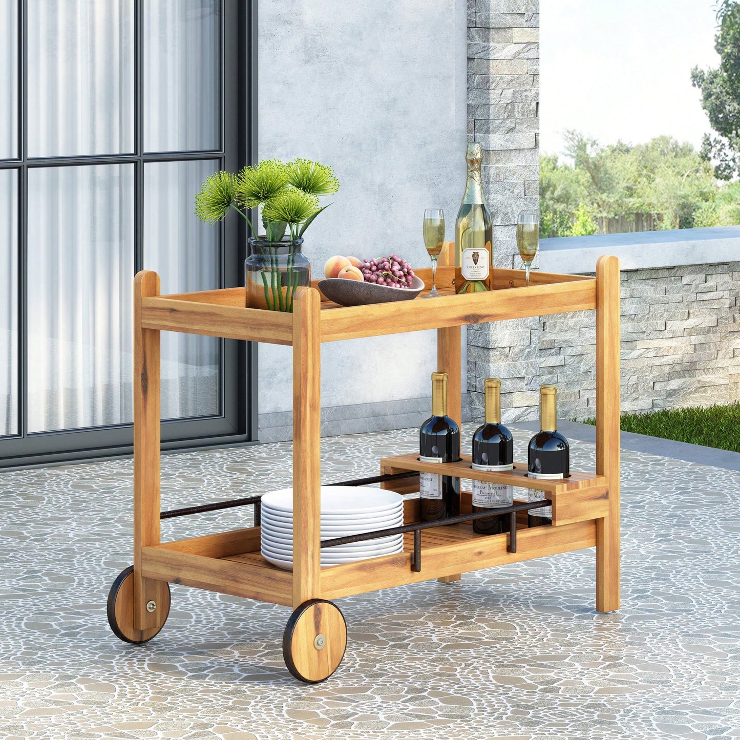 Elegant Louisiana Bar Cart For Entertaining And Home Decor