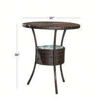 Stylish Rattan Counter Table For Modern Dining Spaces