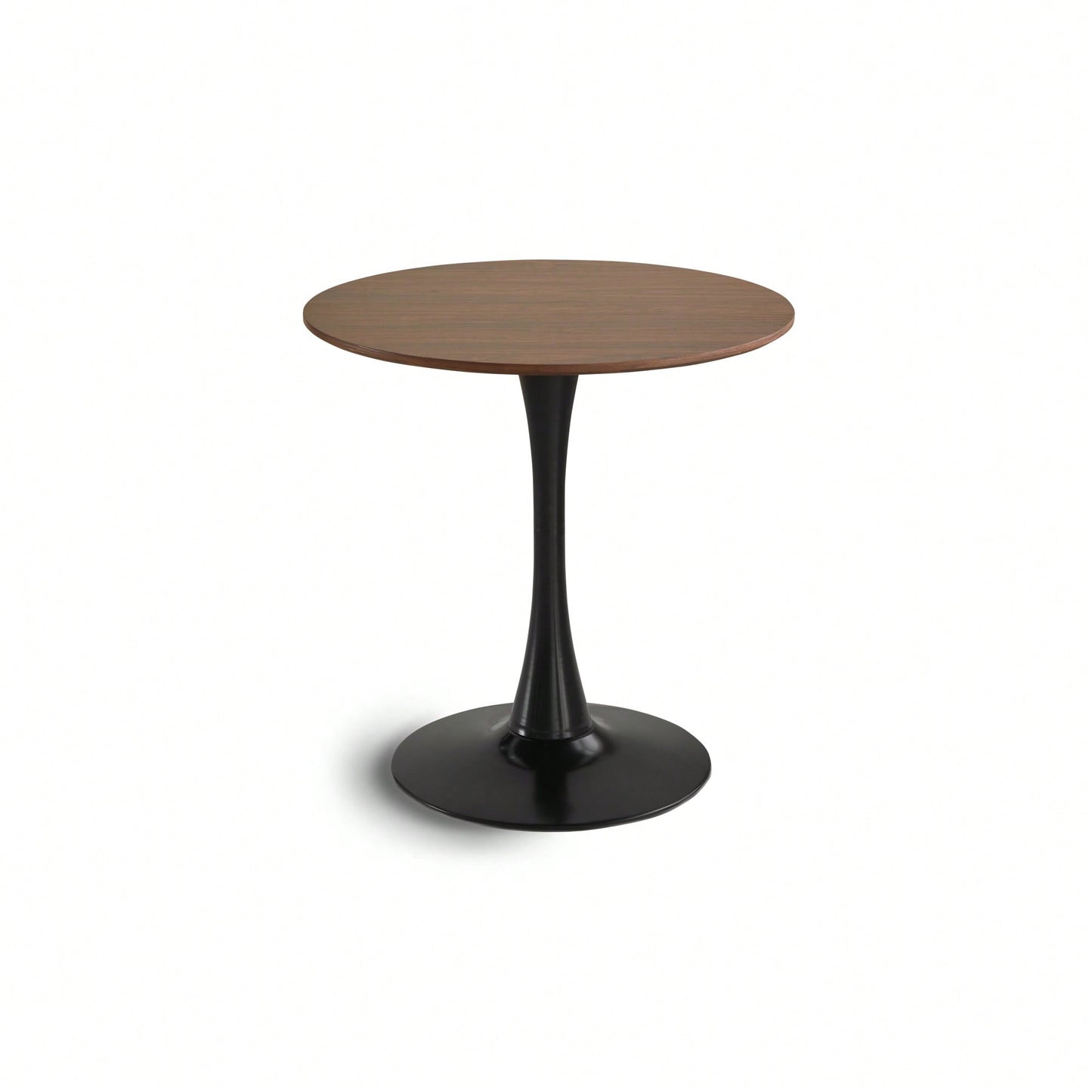 Modern Round Black Pedestal Dining Table 31.5" For Small Spaces Perfect For 2 To 4 People