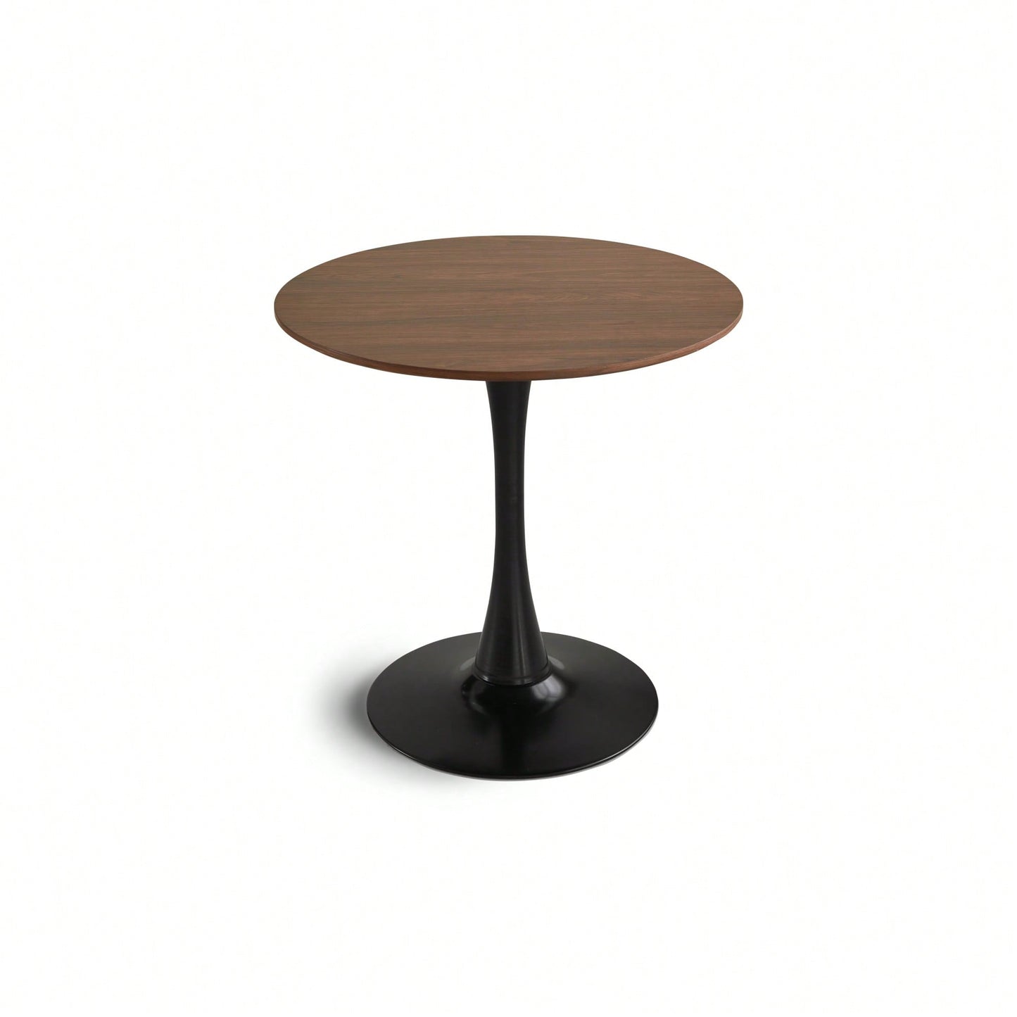 Modern Round Black Pedestal Dining Table 31.5" For Small Spaces Perfect For 2 To 4 People